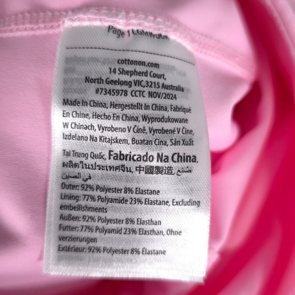COTTON ON Kids Pink Pleated Tennis Skort Skirt Shorts Girls 7-8 Athletic - Picture 9 of 11